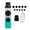 Cyan Pink Gradient, variant on M Buder Double Flute Hole Kazoo Flute Musical Instrument for Kids Adults Beginners Blue White Gradient 4.72 inches / 12 cm