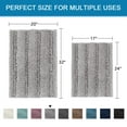 Shaggy Chenille Bathroom Rug, Non Slip Thick, Soft Bath Mats for
