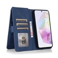 thumbnail image 2 of Asuwish Phone Case for Samsung Galaxy A35 5G Wallet Mobile Accessories Credit Cash Cell Cover with Tempered Glass Screen Protector Flip Zipper Stand Card Holder Slot A 35 35A A355G Women Men Blue, 2 of 9