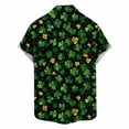 thumbnail image 4 of Awdenio Men T Shirts St Patricks Day Shirt Shamrock Printed Retr Short Sleeve Casual Button Down Holiday Shirts, 4 of 6