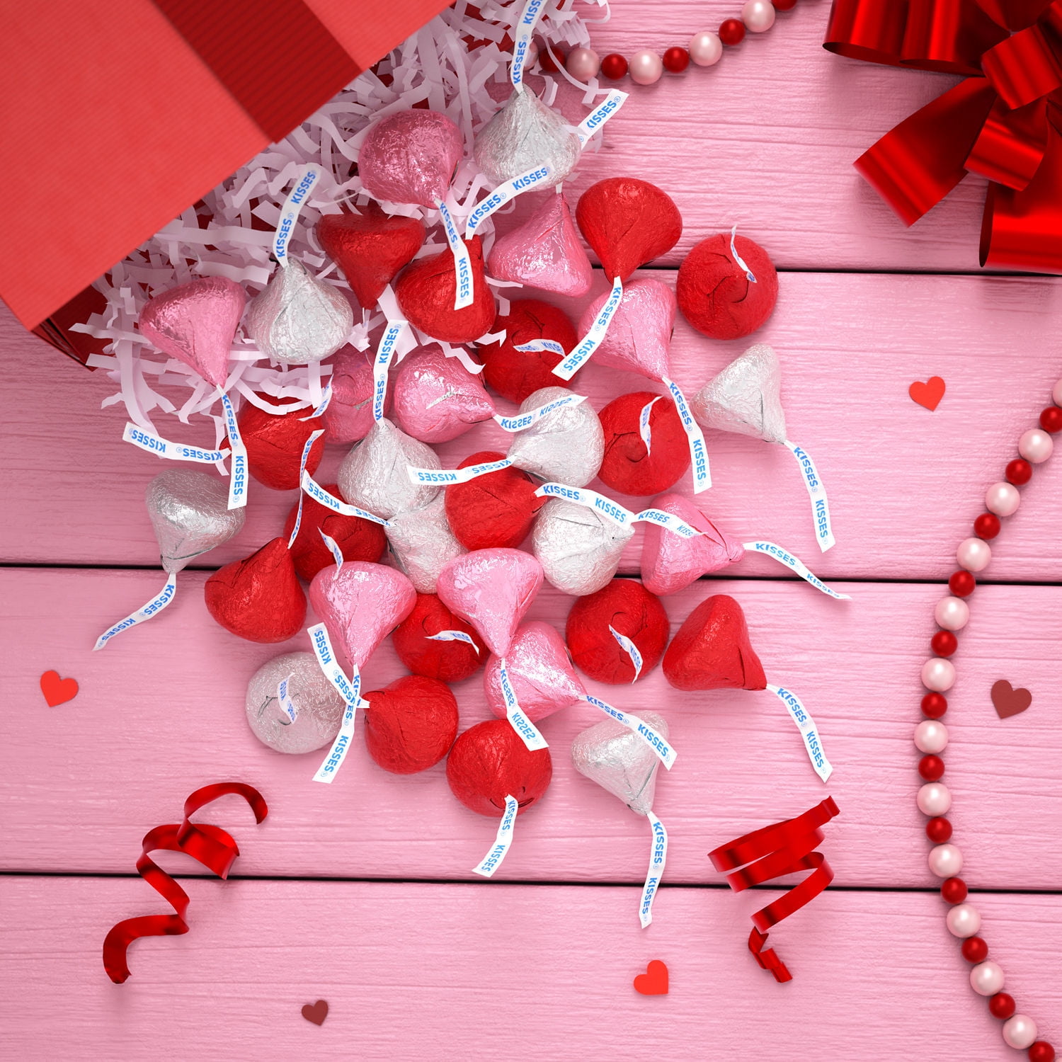 HERSHEY'S KISSES Milk Chocolate, Valentine's Day Candy Bag, 10.1 oz