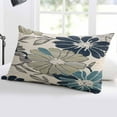 thumbnail image 5 of Sage Green Blue Floral Throw Pillow Cover 20 x 26 Inch Decorative Pillow Cover Vintage Beige Botanical Lumbar Pillowcase Seasonal Rectangle Cushion Case for Couch Sofa Bed Living Room, 5 of 7