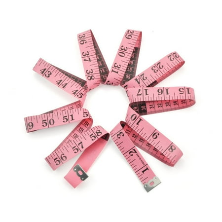 

Ongmies Back to School Clearance Diy Tailor s Clothing Measuring Tape Inch Cloth Ruler Soft Tape 60 Inch/300Cm Pink