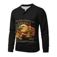 thumbnail image 5 of 250 Anniversary Usa Shirt for Mens Long Sleeve American Flag Graphic T Shirts Patriotic Henley Button Raglan Tees Tops Casual Lightweight Clothes, 5 of 6