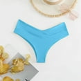 thumbnail image 2 of Bas de Bikini Échancré pour Femmes - Bas de Maillot de Bain Taille Haute Croisé, 2 of 3