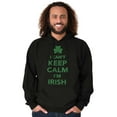 thumbnail image 3 of Funny St Pattys Keep Calm I'm Irish Hoodie Sweatshirt Women Men Brisco Brands S, 3 of 6