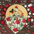 thumbnail image 3 of GZHJMY Chic Beautiful Christmas Poinsettia Flowers Holly Floral Cloth Napkins, Set of 6 20 x 20 Inch Soft Polyester Dinner Napkin for Family Gatherings, Weddings, Parties, Holiday, 3 of 6