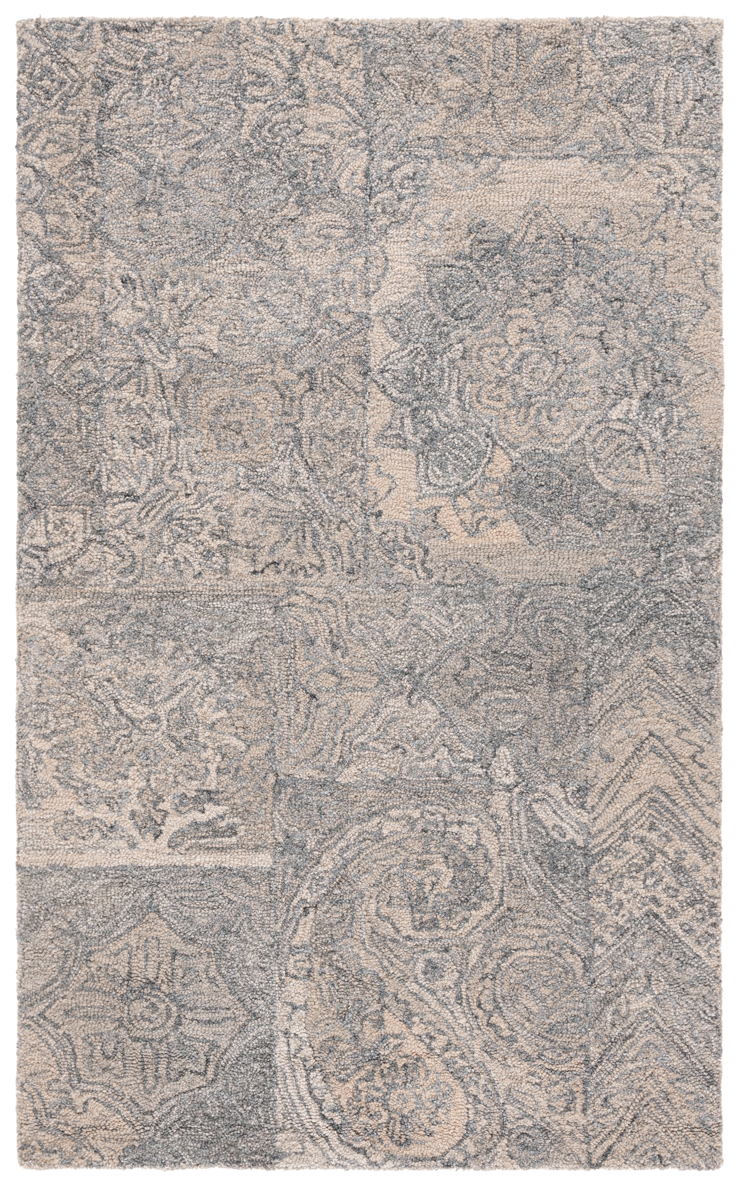 SAFAVIEH Abstract Gloria Geometric Area Rug, Beige/Gray, 4' x 6'