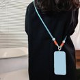 thumbnail image 2 of Lanyard Cross-body Shoulder Straps Keychain Key Ring Adjustable Braided Rope with Replacement Patch for Mobile Phone Accessorie Blue, 2 of 6