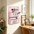 thumbnail image 5 of Wall Mounted Storage Organizer With 2 Layered Pockets Wall Hanging Cloth Bag For Dormitory Bedroom, 5 of 6