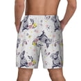 thumbnail image 2 of Lsque Mens Swim Trunks Rabbit And Butterfly Pattern - Bathing Suit Compression Liner - Beach Swim Shorts Swimwear - (S-3XL) - Stretch Quick Dry -X-Large, 2 of 9