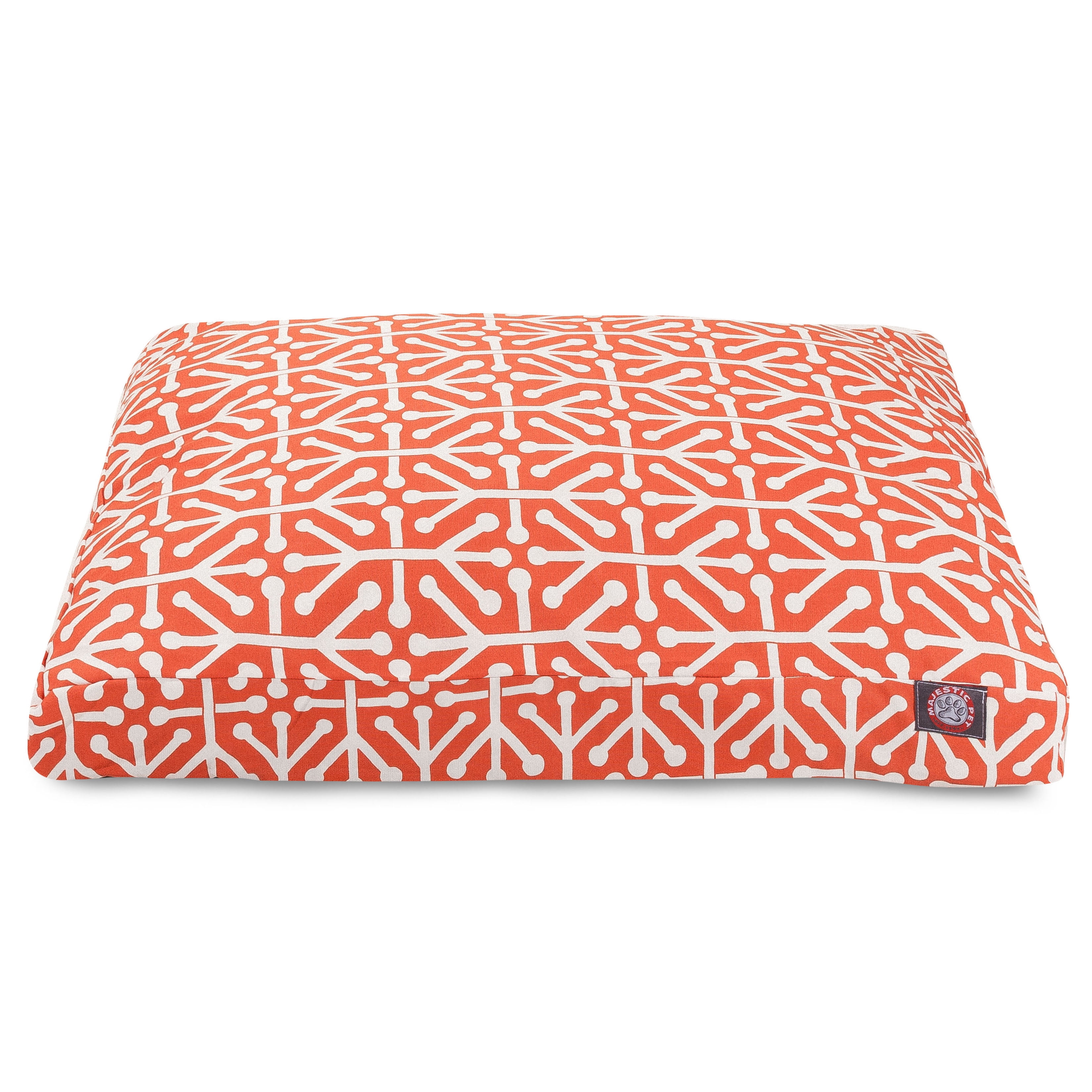Majestic Pet | Aruba Rectangle Pet Bed For Dogs, Removable Cover, Orange, Small