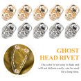 thumbnail image 3 of FUEENIRVA 1Set Skull Buttons Punk Style Metal Studs For Personalization, 3 of 6