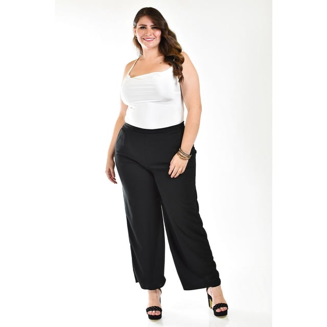 Pantalón Roman Fashion Tallas Extras 7045 Negro 36