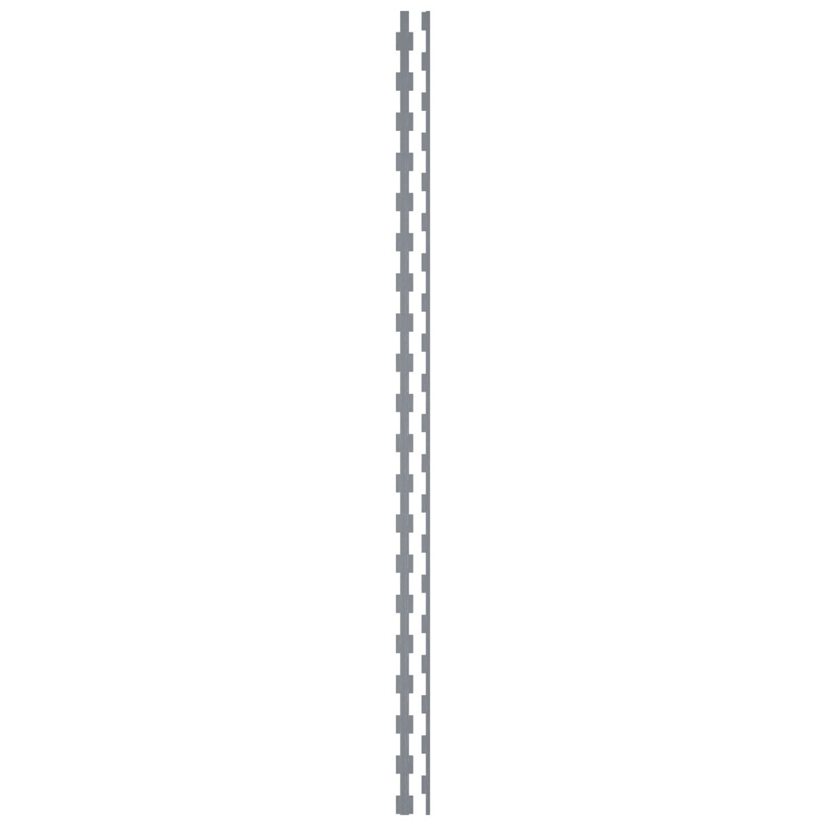 Ekena Millwork 94"H x 1/8"T Midland Adjustable Acrylic Decorative Slat Wall Panel Kit, Silver Mirror (contains 29 Slats + 1 Straight Edge Starter Slat)