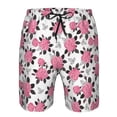 thumbnail image 3 of Zufioo Rose Flowers for Men's Casual Beach Shorts, Sports Fitness Quick-drying Drawstring Shorts with Pockets for Home Wear-XX-Large, 3 of 6