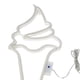 thumbnail image 5 of Big Ice Cream Letrero de Alimentado por USB Decoración para colgar en la pared Control remoto Señales luminosas Función de sincronización Blanco Gloria Señal de neón, 5 of 6