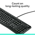 thumbnail image 3 of Logitech K120 Wired Keyboard for Windows, USB Plug-and-Play, Full-Size, Spill-Resistant, Curved Space Bar, Compatible with PC, Laptop, Black, 3 of 10