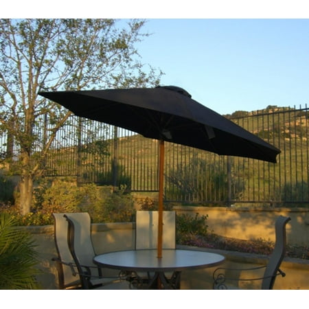 9' Outdoor Patio Umbrella With Hand Crank And Tilt - Black And Brown 9' Outdoor Patio Umbrella with Hand Crank and Tilt - Black and Brown - 9' Outdoor Patio Umbrella With Hand Crank And Tilt - Black And Brown