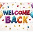 thumbnail image 4 of Welcome Back Banner for Office School Decorations with Balloons Colorful Pencils Party Supplies and Festive Backdrop for Event Celebration Classroom Decor, 4 of 4