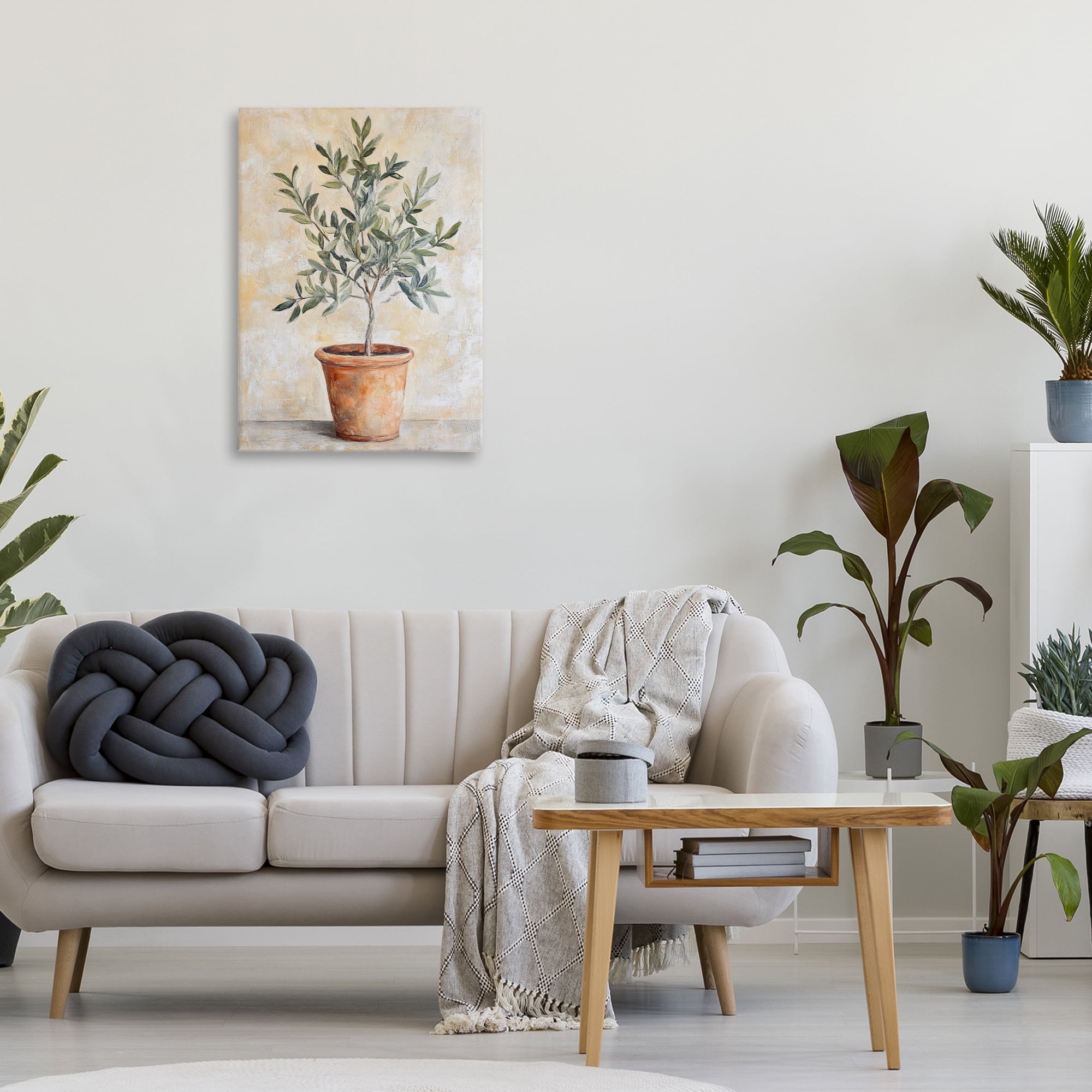 Stupell Industries House Plant in Terracotta Canvas Wall Art, design by Petal Prints Design