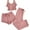 Pink, variant on 3Pcs Women Pajama Sets Summer Solid Color Lace Pajamas Set Casual Collared Sleeveless Sleepwear with Shorts Summer Pjs for Women