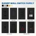 thumbnail image 4 of ELEGRP 15 Amp Light Switch Decorator 120V Single Pole Rocker AC Quiet , with Wall Plate, Matt Black (10-Pack), 4 of 7