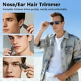 thumbnail image 3 of Nose Hair Trimmer for Men Rechargeable, Electric Nose and Ear Hair Trimmer, Professional Nose Clipper, LED Display, Waterproof, Portable Travel Size, Painless, Black, 3 of 8