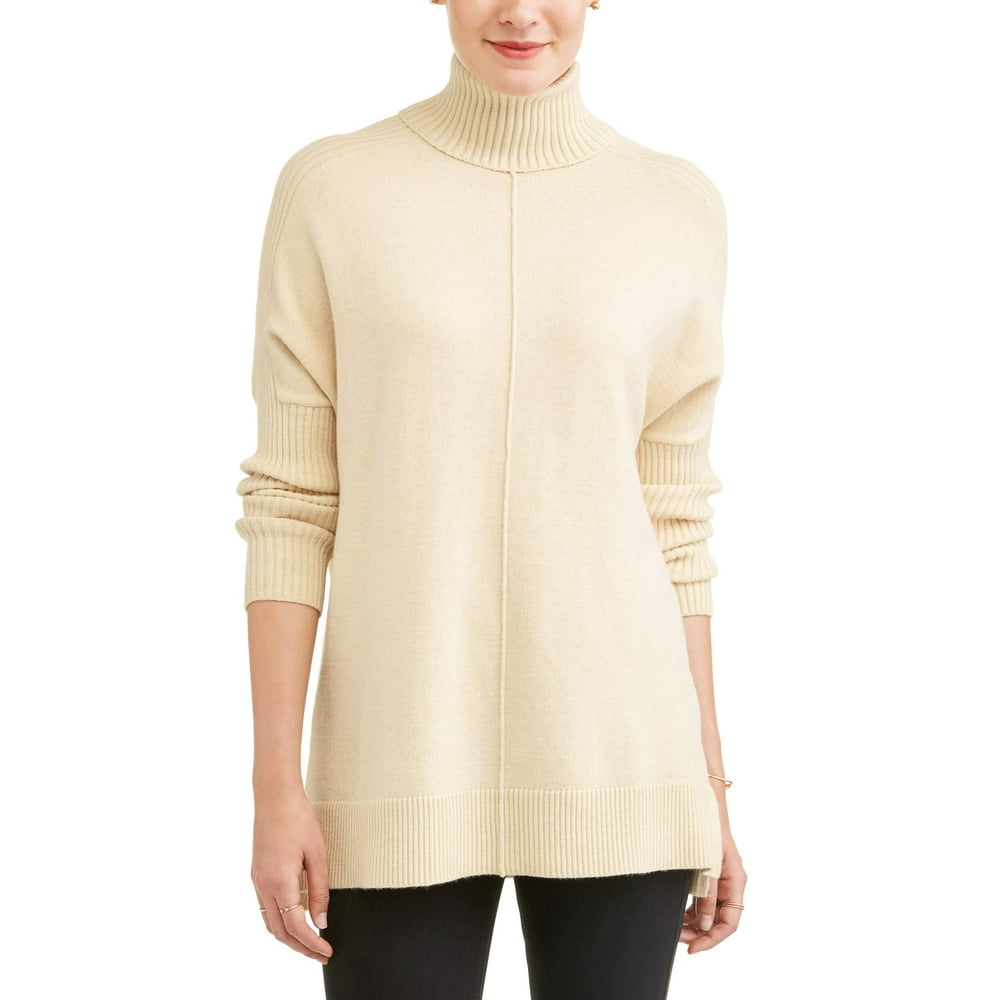 Time and Tru Time and Tru Women's Cowl Neck Tunic Sweater Walmart