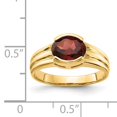 thumbnail image 2 of 14K Yellow Gold 8x6mm Oval Garnet Ring Size 6, 2 of 5