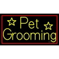 thumbnail image 1 of Yellow Pet Grooming 1 LED Neon Sign 13" Tall x 24" Wide - inches Black Square Cut Acrylic Backing, with Dimmer - Premium built indoor Sign for Club, Home décor, Event, Workshop, Storefront., 1 of 7