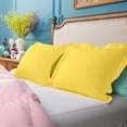 thumbnail image 3 of Ntbay 2 Pack Double Brushed Microfiber Queen Pillow Shams with 2" Flange, Wrinkle, Fade, Stain Resistant Sham, 20"x30", Yellow, 3 of 5