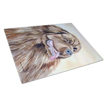 

Caroline s Treasures Chocolate Brown Newfie Newfoundland Glass Cutting Board Large