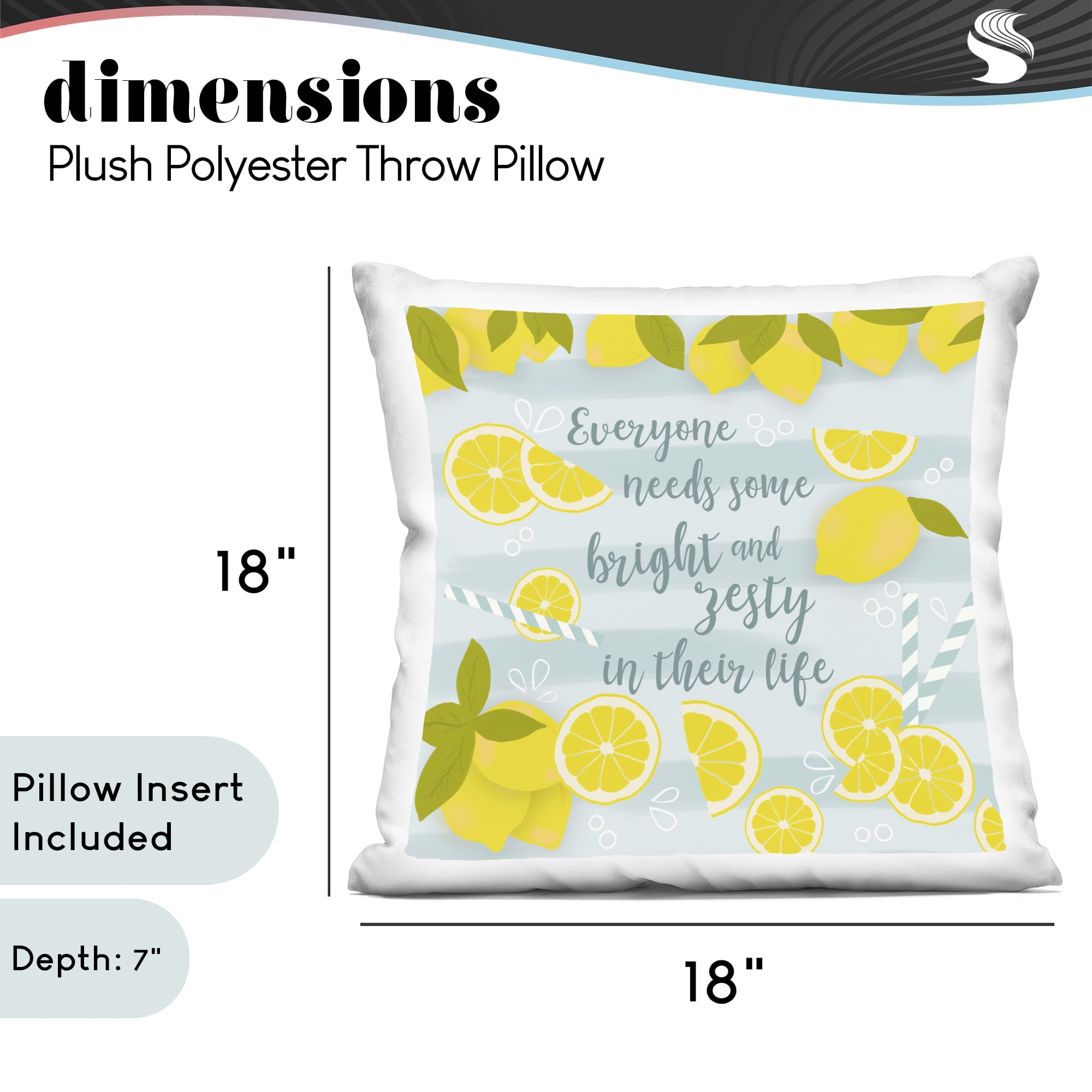 Stupell Industries Everyone Needs Bright & Zesty Decorative Printed Throw Pillow, design by Anna Quach