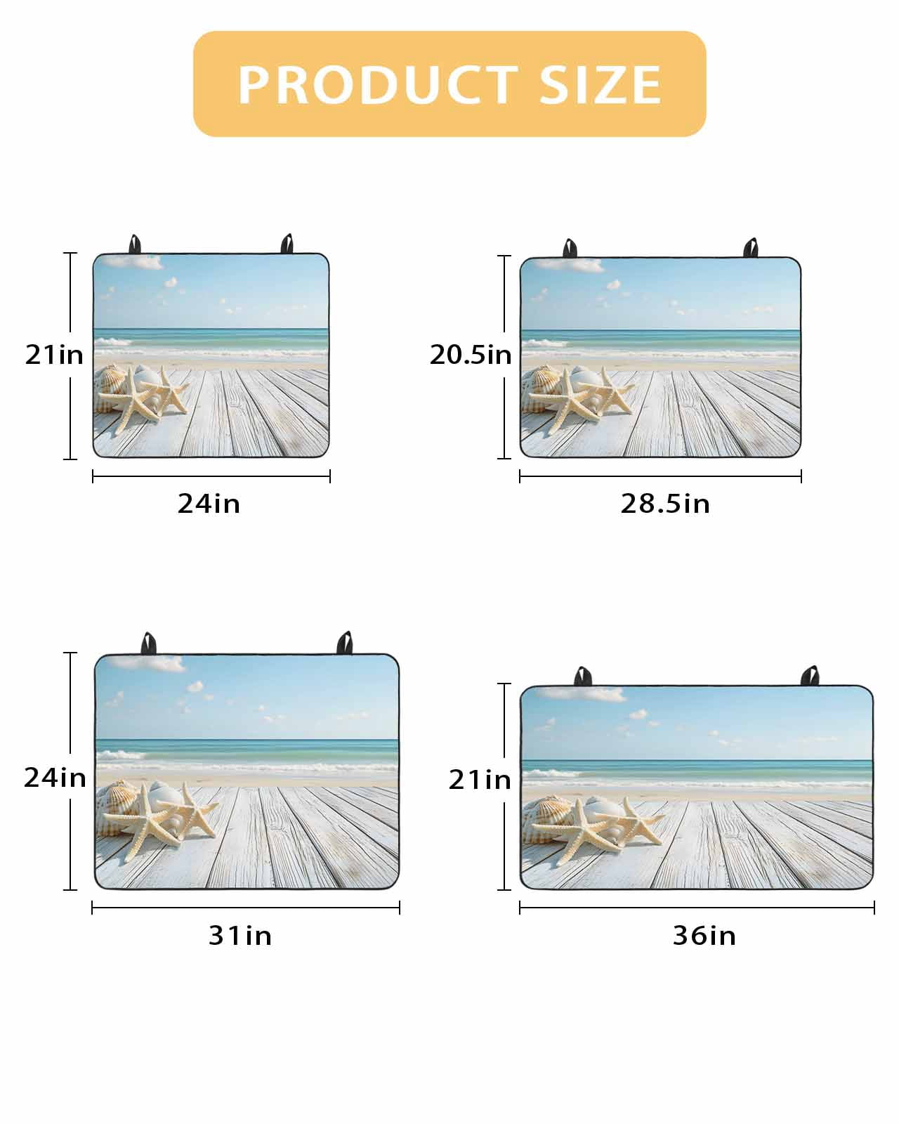 nqOlkjepod Large Induction Cooktop Protector Mat 36"x21", Summer Beach Stove Top Covers for Electric Stove, Ocean Coastal Starfish Seashells Blue Sky Stove Burner Cover Mats, Glass Top Stove Cover