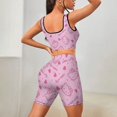 thumbnail image 5 of Hello Kitty Workout Outfits Sets for Women 2 Piece Crop Tank High Waist Shorts Yoga Outfits, 5 of 7
