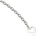 thumbnail image 2 of Primal Steel Stainless Steel Open Link with Open Heart 8.5 inch Bracelet, 2 of 7