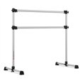 thumbnail image 2 of VITA Barre Portable Freestanding Double Ballet Barre, Prodigy, 4 Ft Bars, Satin Silver | Adjustable Height, USA Made, Home or Gym Exercise Equipment for Kids & Adults | Dance, Fitness, Pilates, 2 of 4