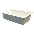 thumbnail image 4 of Transolid Radius 33in x 22in silQ Granite Drop-in Single Bowl Kitchen Sink with 4 CABD Faucet Holes, In White, 4 of 4