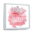 thumbnail image 3 of Designart 'Don't Listen To What They Say Go See On Pink Background' Traditional Framed Canvas Wall Art Print, 3 of 5