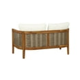 thumbnail image 4 of Linon Panama Loveseat Table & 2 Chair Set Beige Cushions in Brown Acacia Wood, 4 of 16
