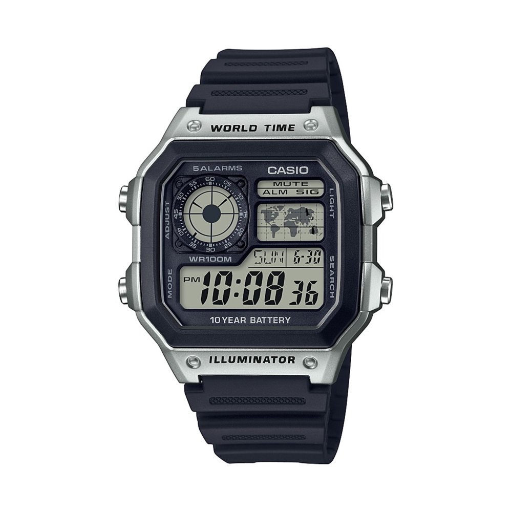 Casio Casio Men's World Time Multifunction Watch AE1200WH1CV