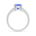 thumbnail image 2 of ANGARA Natural Cushion 2.45 ct Tanzanite Cocktail Ring with Diamonds in 14K White Gold for Women (Size-9x7mm) | December Birthstone, Anniversary, Jewelry Gift for Women | Natural Tanzanite Ring, 2 of 9