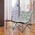 thumbnail image 3 of Slsy XL Comfy Living Room Chair, Oversized Folding Chair, Faux Fur Lounge Chair, Folding Saucer Chair for Bedroom and Living Room, Flexible Seating Chair for Kids Adults, 3 of 13