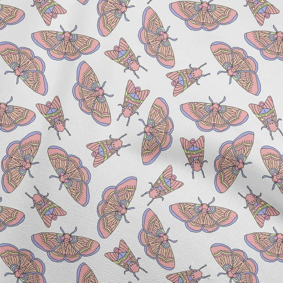 oneOone Polyester Spandex White Fabric Sewing Material Print Fabric By The Yard 56 Inch Wide-TG