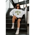 thumbnail image 7 of Women's Gameday Couture  Ash Green Bay Packers Traditional Logo Oversized Premium Fleece Pullover Sweatshirt, 7 of 7