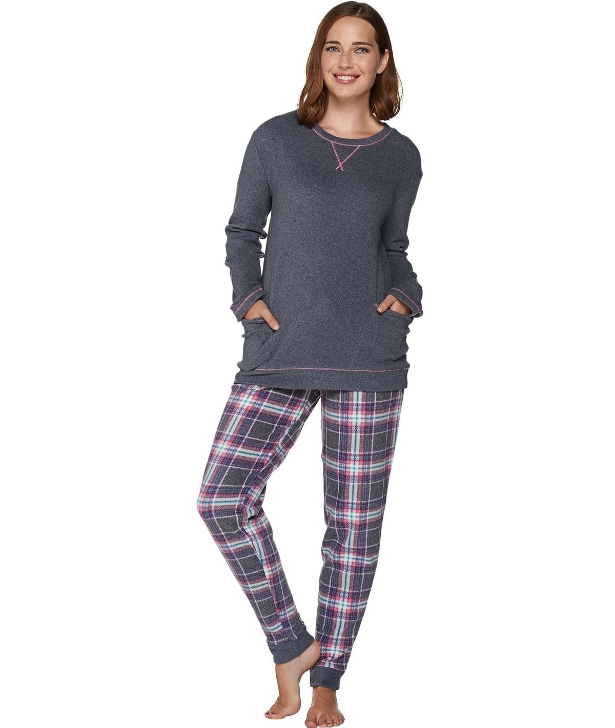 Cuddl Duds Stretch Fleece Novelty Pajama Set A287488 - Walmart.com