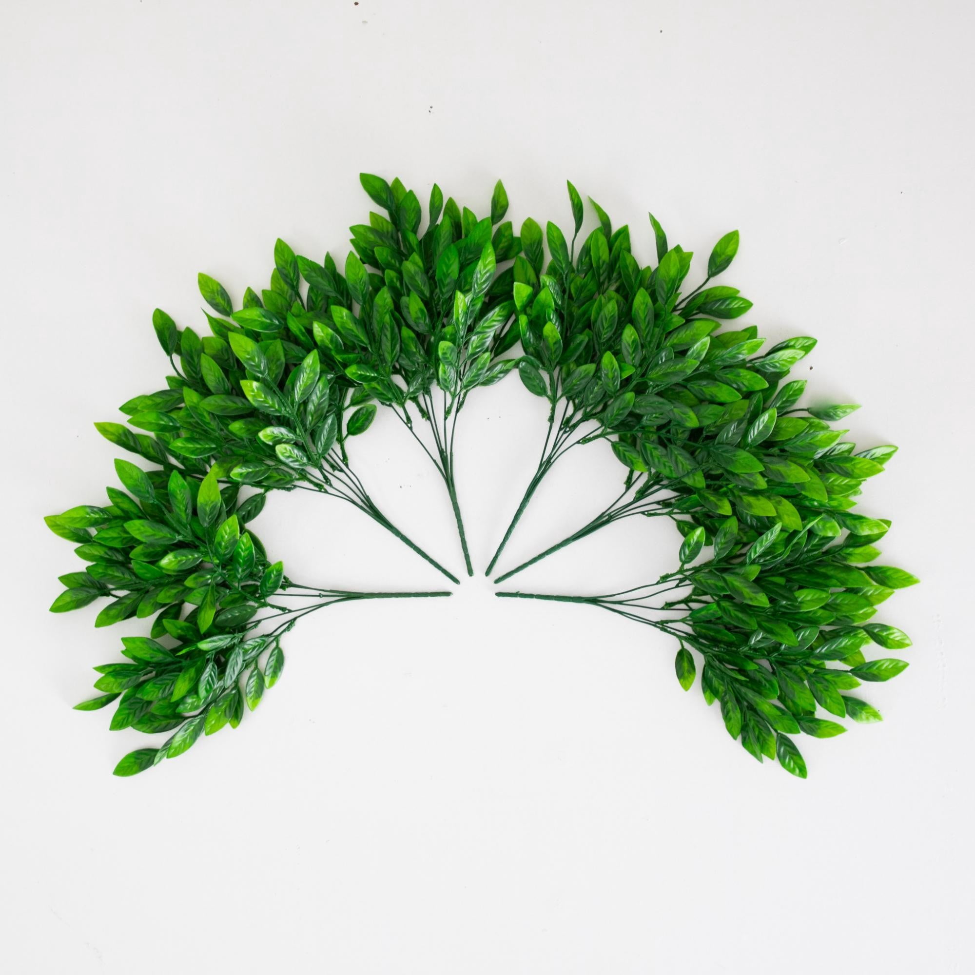 16in. UV Resistant Artificial Ruscus Bush (Indoor/Outdoor) - Set of 6