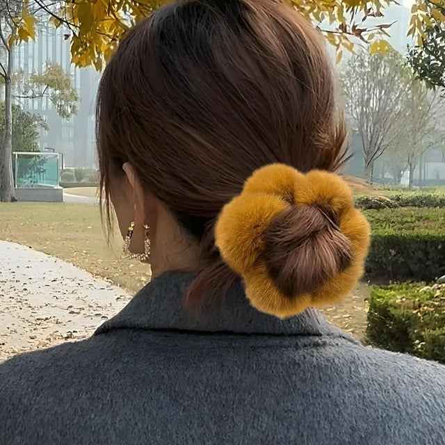 Decoración del hogar, decoración de la habitación, decoración de la pared Lazos para el cabello con bolas de pelo suaves para niñas Adorables coleteros elásticos para niñas Lindos accesorios para el c