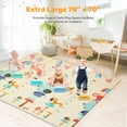 thumbnail image 4 of JoyStone Baby Play Mat, 78" X 70" Extra Large Reversible Foam Play Mat, Non-Toxic Foldable Animal Print Waterproof Crawl Mat for Toddlers and Babies, 4 of 10
